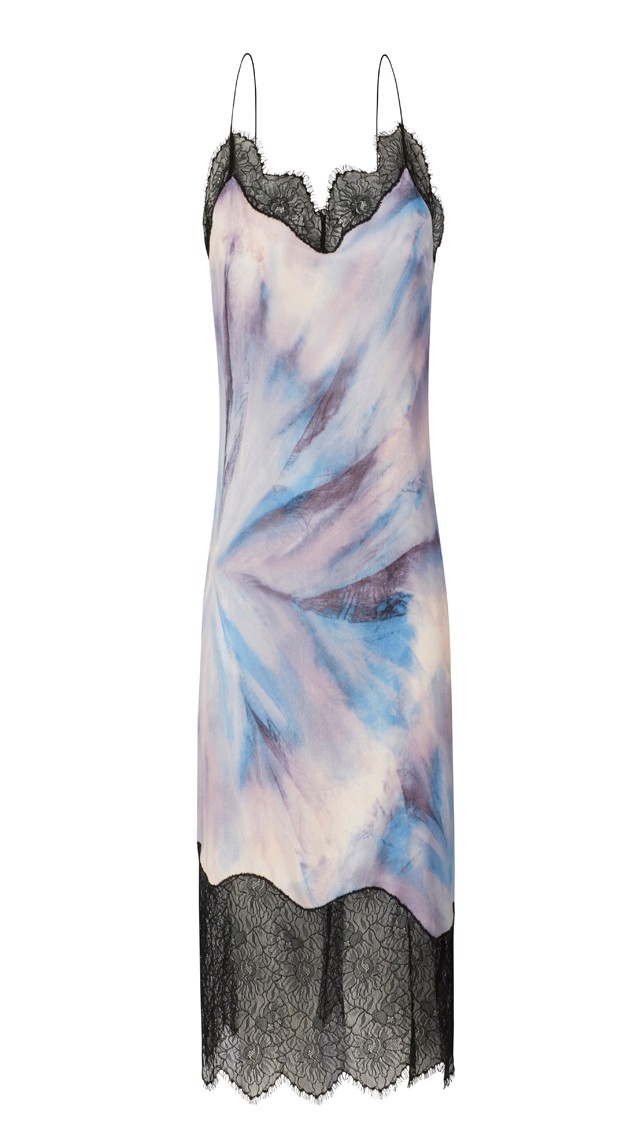 Mintás, csipkeszegélyes ruha MANGO 17995 Ft