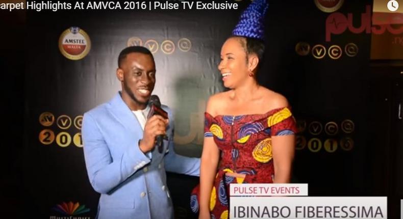 Ibinabo Fiberesima  on the AMVCA 2016 red carpet