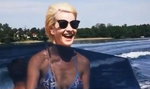 Małgorzata Kożuchowska w skąpym bikini szaleje na motorówce