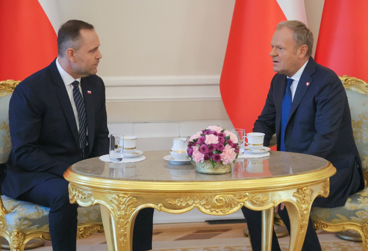 Pierwsze takie spotkanie. Nawrocki przyjął Tuska w Pałacu