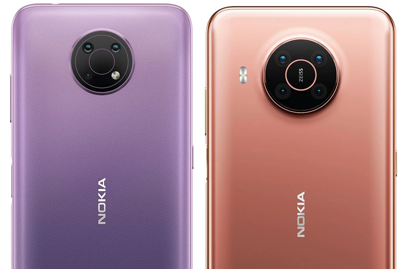 Nokia G10 ma z tyłu trzy obiektywy, ale jakość zdjęć jest w sumie przeciętna. W bloku aparatów Nokii X20 znalazły się cztery soczewki, dlatego lampa przesunęła się na lewo