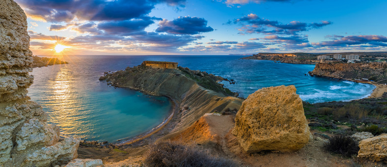 Gnejna Bay i Golden Bay, Malta