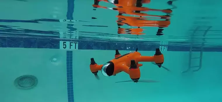 Spry Drone - pokazano drona, który może poruszać się zarówno w powietrzu, jak i pod wodą