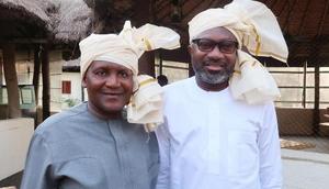 Femi Otedola with Aliko Dangote [NAN]