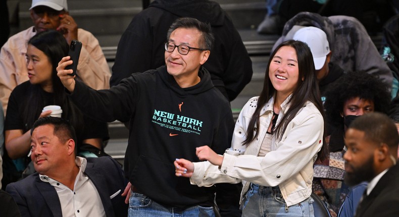 Joe Tsai attends a New York Liberty game at Barclays Center.James Devaney/GC Images