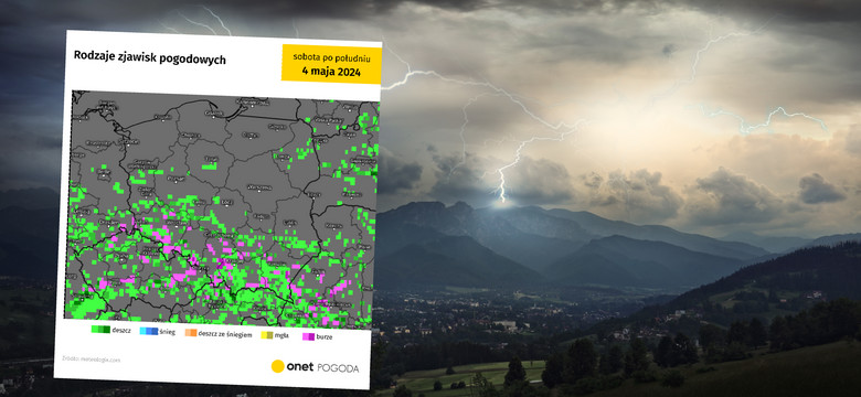 Niepokojące prognozy na majówkę. W części Polski możliwe gwałtowne burze [MAPY]
