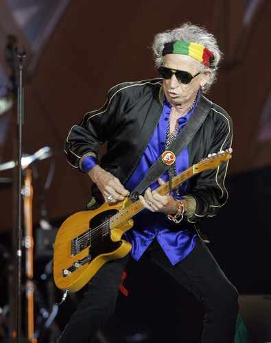 Keith Richards na madryckim stadionie Santiago Bernabeu