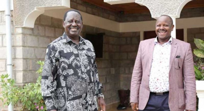 AU Envoy Raila Odinga with former Bomet governor Isaac Ruto