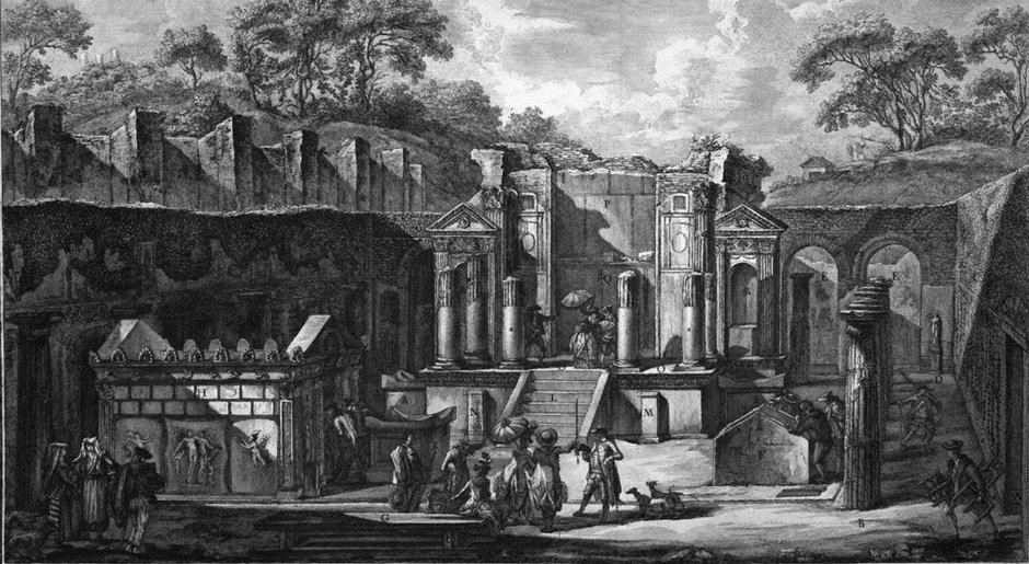 Widok świątyni Izydy w Pompejach, Giovanni Battista Piranesi