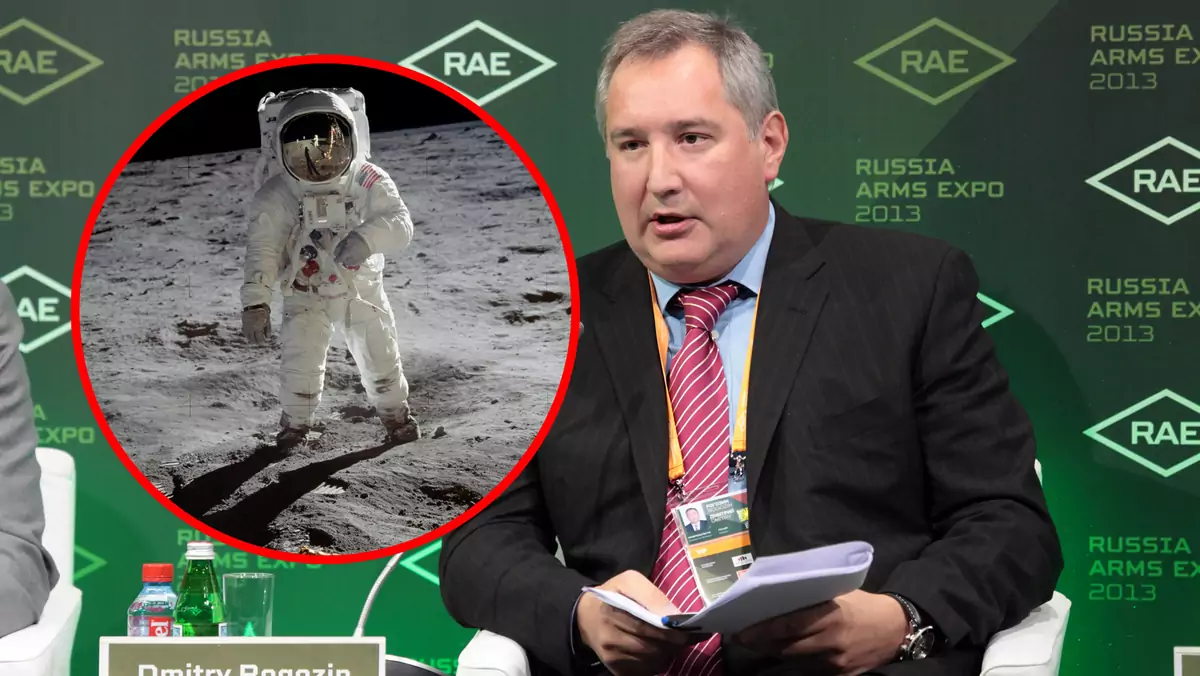 Dmitrij Rogozin nie wierzy w lądowanie USA na Księżycu