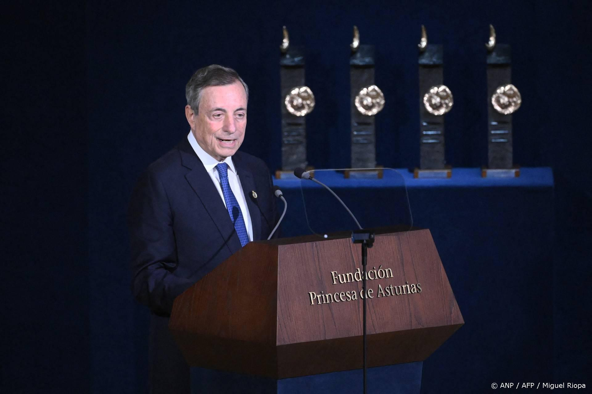 Draghi: Europa wordt grootmacht of blijft ondergeschikt aan de VS en China