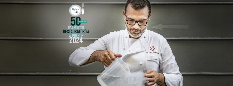 Kto znalazł się w Rankingu Top 50 Restauratorów „Forbes” & For? Na zdjęciu zajmujący pierwsze miejsce Andrea Camastra (restauracja Nuta).