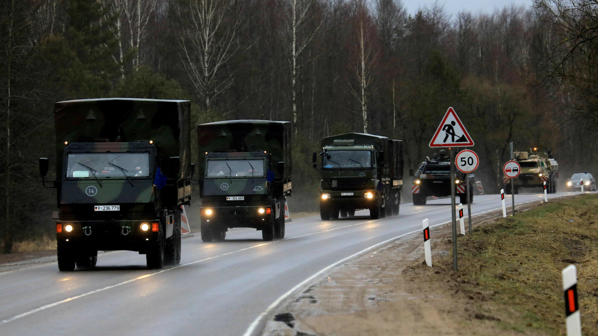 Niemiecka brygada na granicy Litwy z Rosją