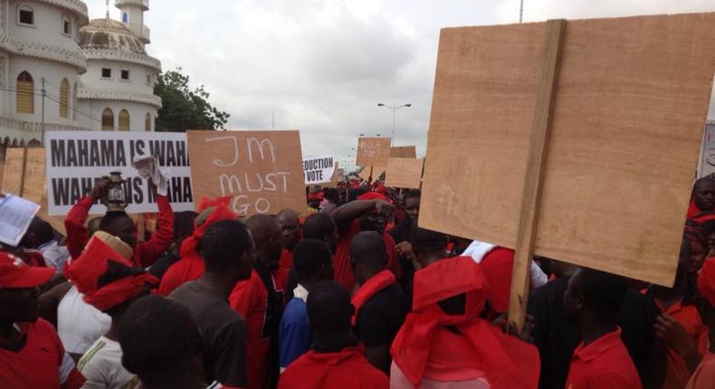 Opposition parties demo in Tamale underway