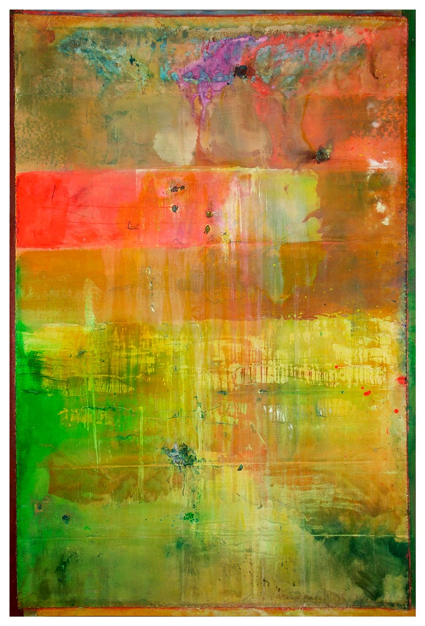 Frank Bowling, «Up a Tree», 2021.