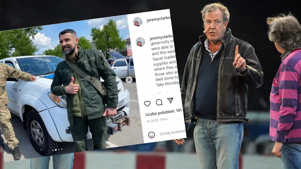 Jeremy Clarkson zebrał fundusze na zakup samochodów, które pomogą w ewakuacji cywilów z Ukrainy (instagram.com/jeremyclarkson1).