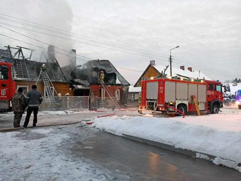 Tragiczny pożar na Podlasiu. Nie żyje 84-latka, pięć osób zostało bez dachu nad głową