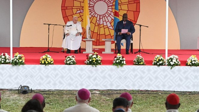 Papież Franciszek i prezydent Félix Tshisekedi