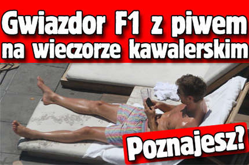 Gwiazdor F1 z piwem! Na wieczorze kawalerskim