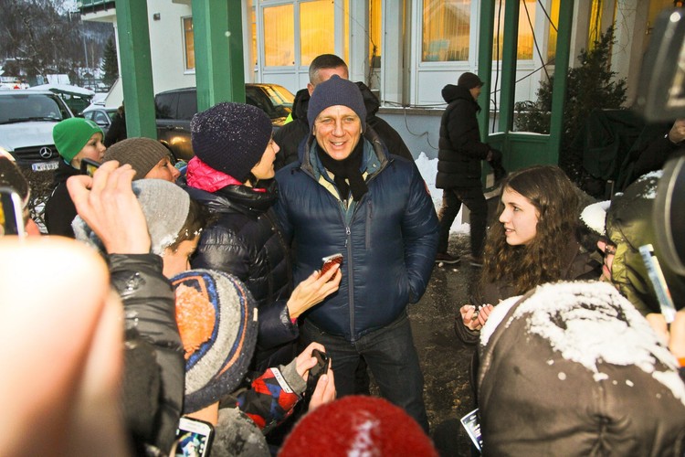 Daniel Craig podczas spotkania z fanami