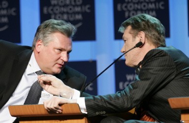 SWITZERLAND-DAVOS-WEF-YUSCHENKO-KWASNIEWSKI