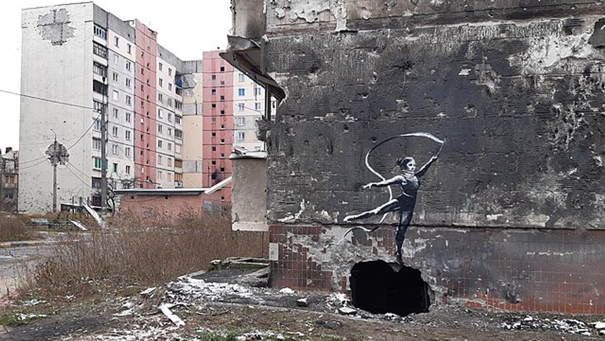 Złodzieje ukradli mural Banksy'ego w Ukrainie