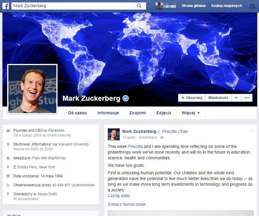 Zablokuj Marka Zuckerberga na Facebooku i zobacz co się stanie!