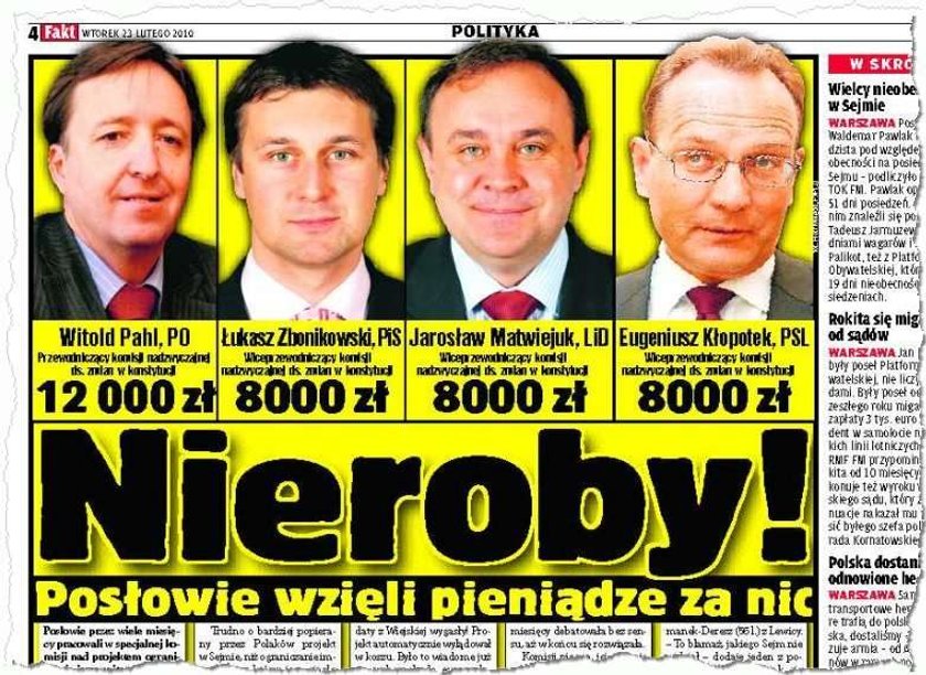 Do posłów nierobów: Oddajcie pieniądze!