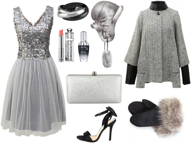 Szara sukienka w roli głównej - STYLIZACJE na jesień 2014