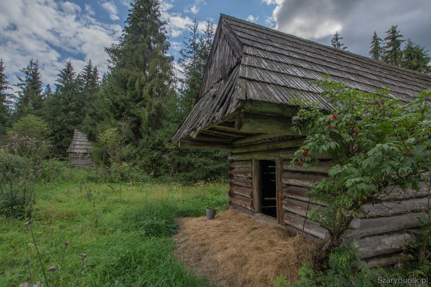 Skupisko szałasów pasterskich