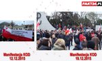 Dwie manifestacje KOD. Która większa?