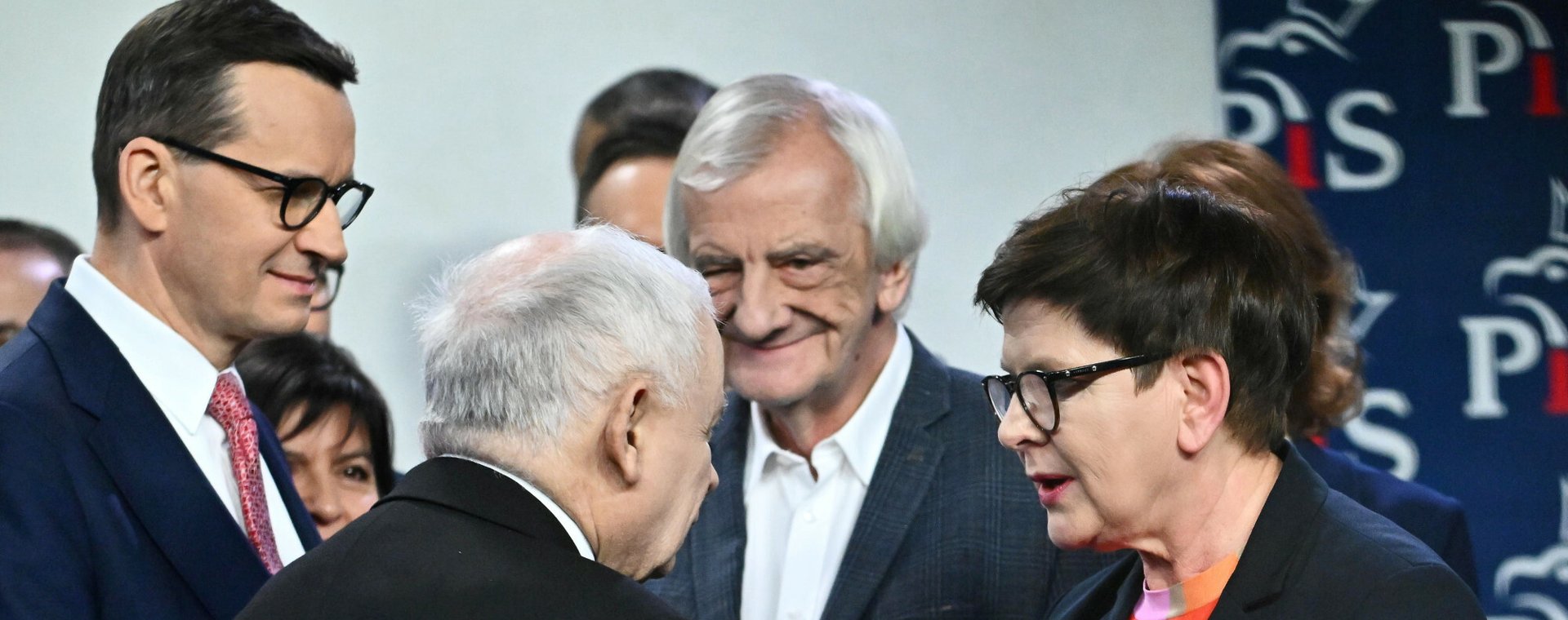 Członkowie kierownictwa PiS. Od lewej: Mateusz Morawiecki, Jarosław Kaczyński, Stanisław Terlecki i Beata Szydło