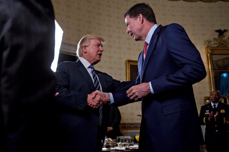 Donald Trump and James Comey.