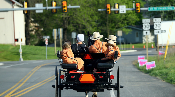Az amish emberek továbbra se használnak autókat és helyette napjainkban is szekérrel közlekednek /Fotó:Northfoto
