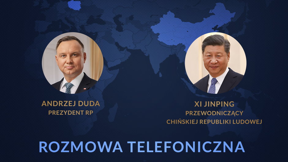 Rozmowa telefoniczna Andrzeja Dudy z Xi Jinpingiem (fot. Kancelaria Prezydenta RP)