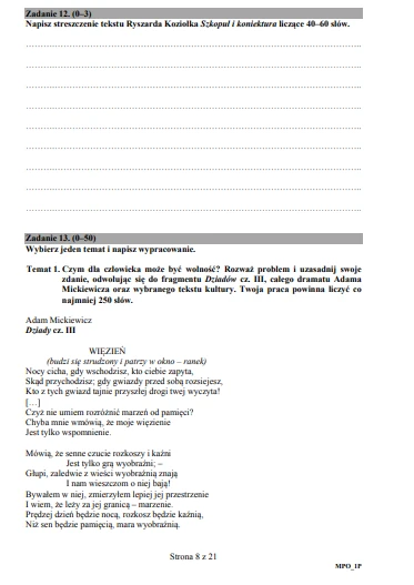 Matura 2019 Jezyk Polski Poziom Podstawowy Arkusze I Odpowiedzi Wiadomosci
