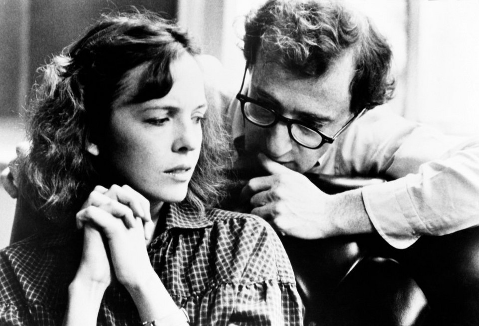 Diane Keaton i Woody Allen na planie filmu "Wnętrza" w 1978 roku