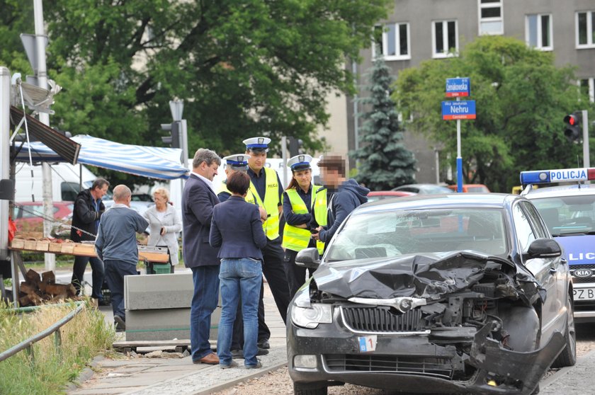 Rozbite pojazdy polityków