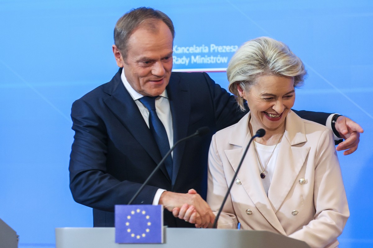 Donald Tusk i Ursula von der Leyen
