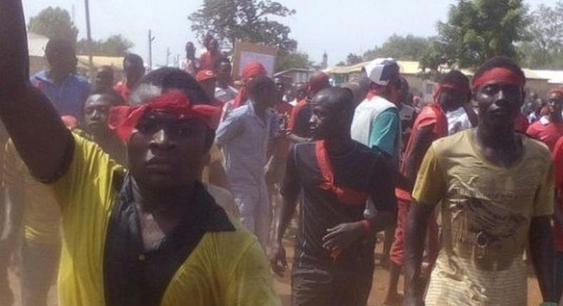 Agogo residents demonstrate over nomadic herdsmen (File photo)