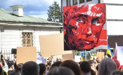 Protest przed Ambasadą Rosji w Warszawie. 'Rosja to terroryści'