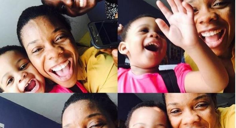 Kaffy with her daughter