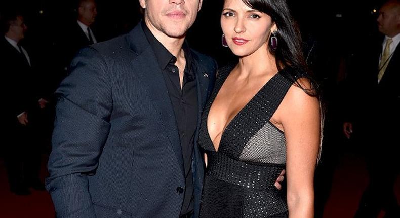 Matt Damon and  Luciana Barroso