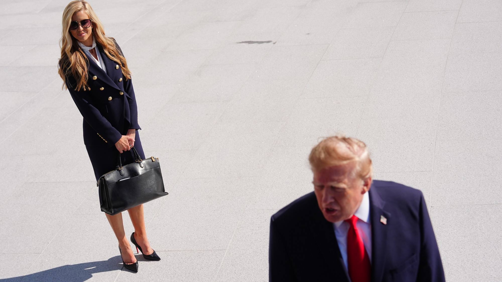 Americký prezident Donald Trump a hovorkyňa Bieleho domu Katie Zachariaová.