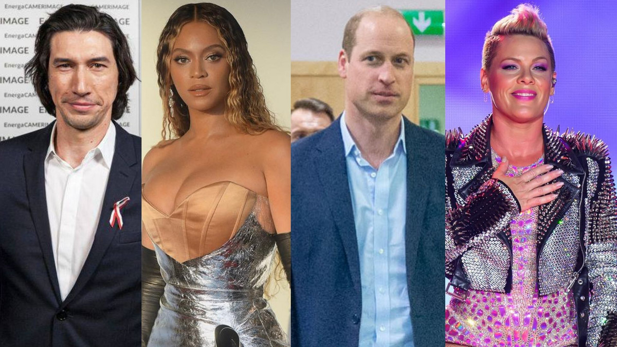 Adam Driver, Beyoncé, książę William, Pink