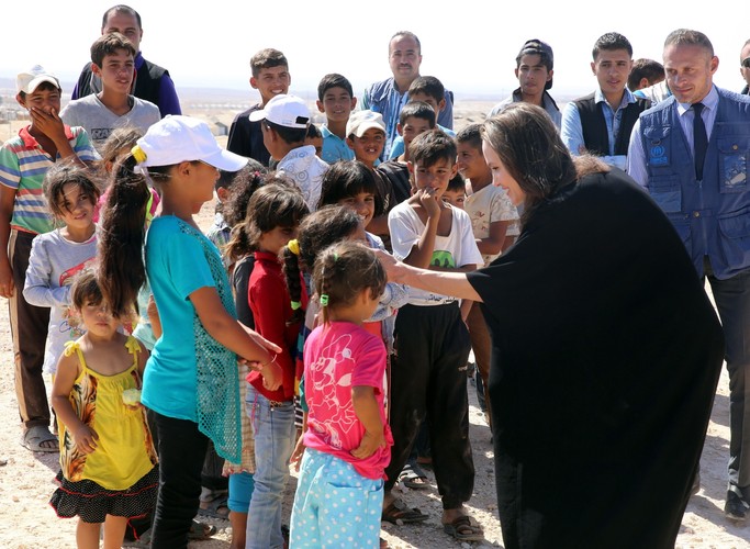 Angelina Jolie odwiedziła obóz dla syryjskich uchodźców w Jordanii