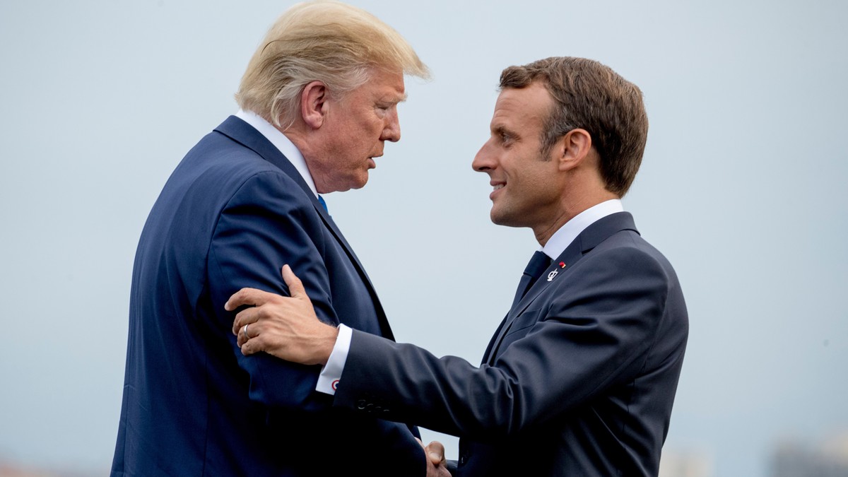 Donald Tramp i Emanuel Makron