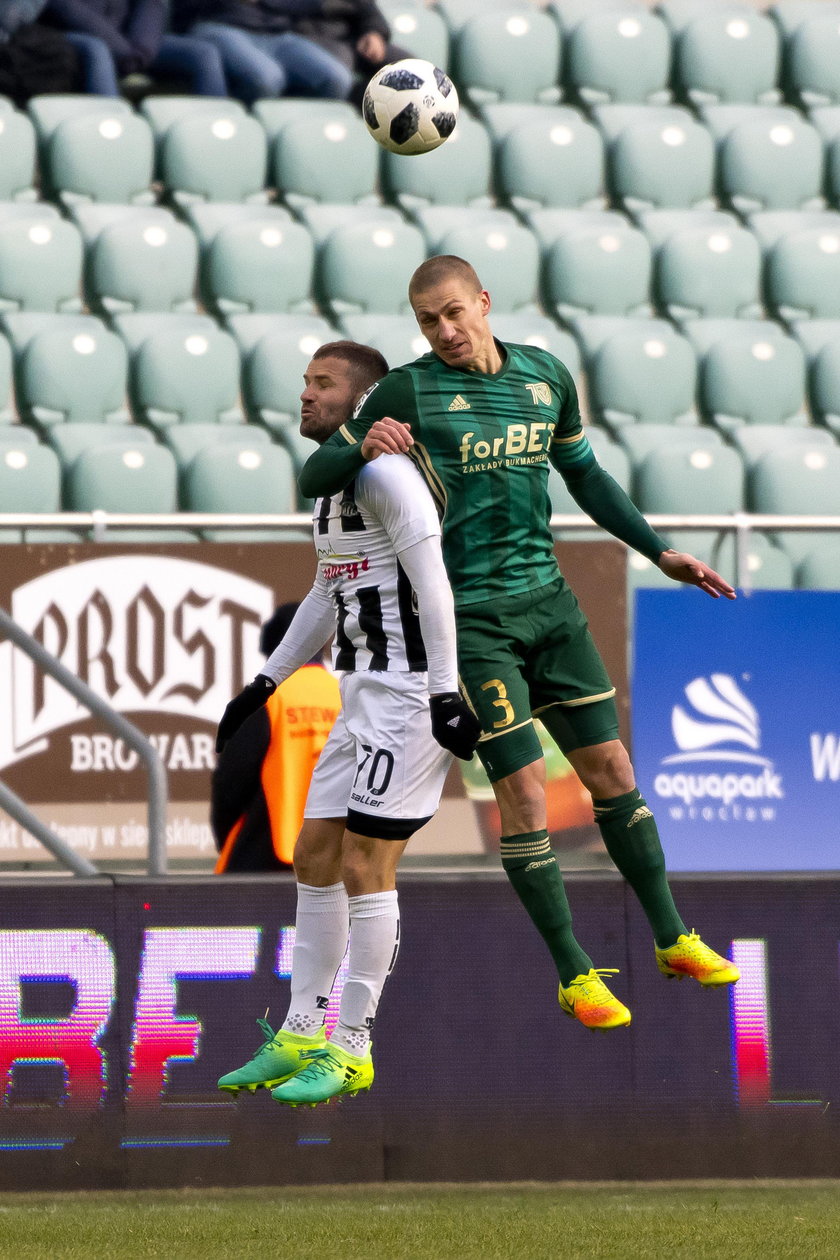 Pilka nozna. Ekstraklasa. Slask Wroclaw - Sandecja Nowy Sacz. 03.03.2018