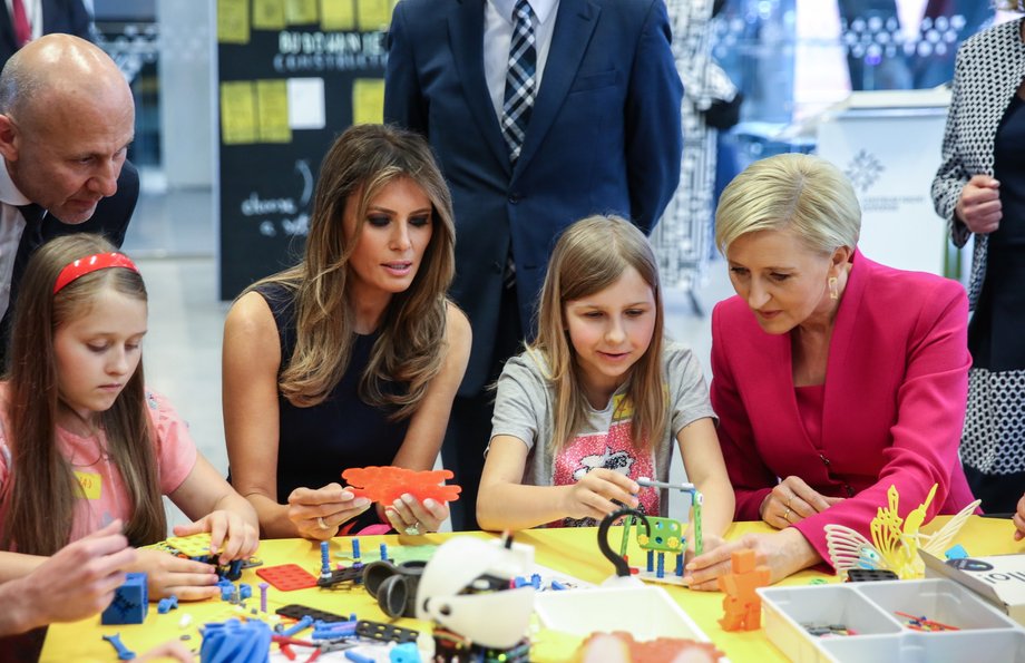 Melania Trump i Agata Duda w Centrum Nauki Kopernik