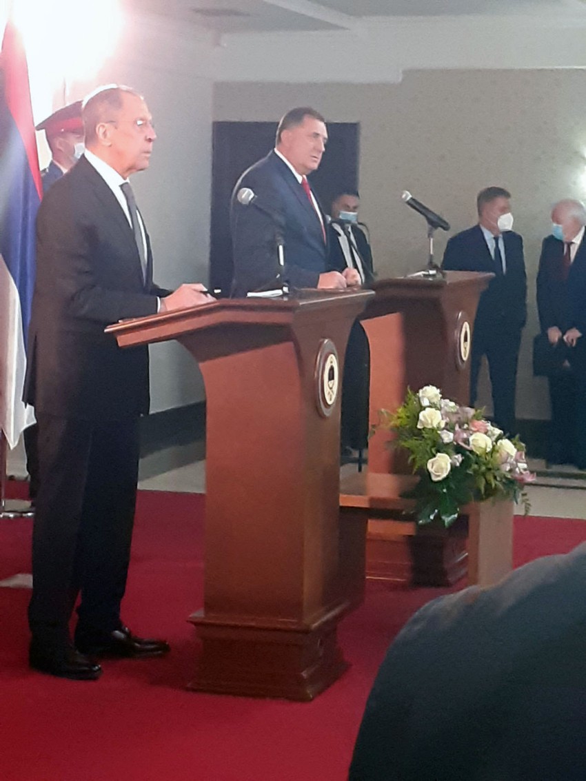 Lavrov i Dodik na pres konferenciji 